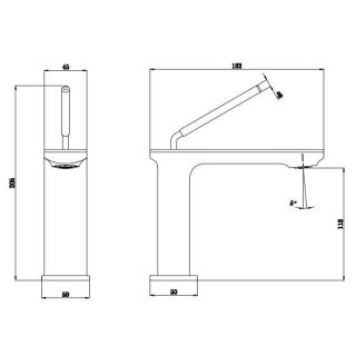 Смеситель для раковины Kohr Cool 1LN810100DB чёрный